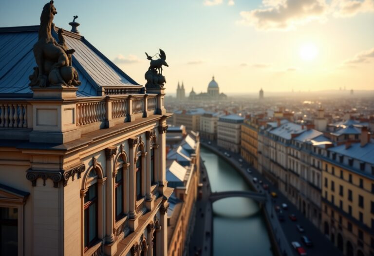 Panorama di Milano con skyline e vita urbana attiva