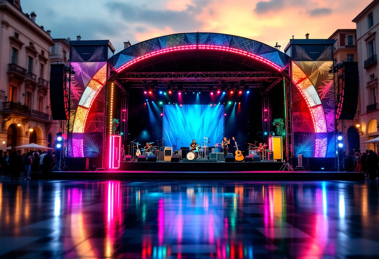 Celebrazione di Capodanno con musica a Catania