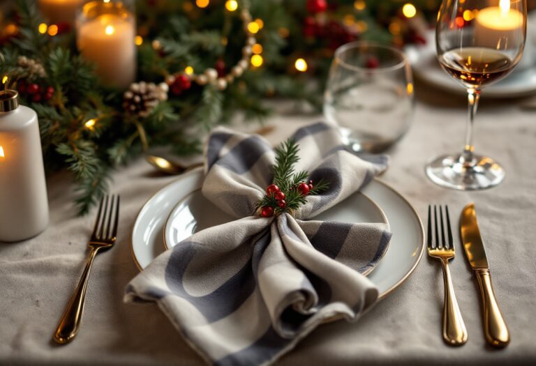 Immagine di una tavola imbandita per la cena di Natale