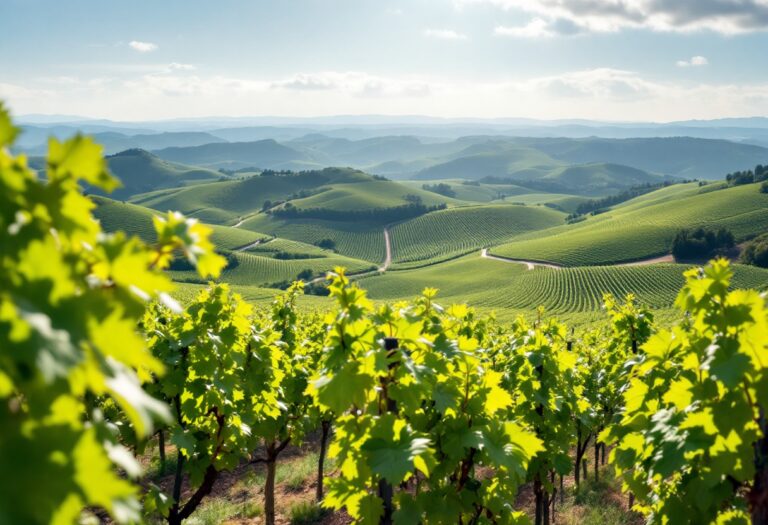 Vigneti del Piemonte con produttori di vino di qualità