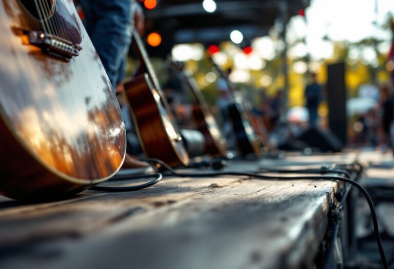 The Mama Bluegrass Band in concerto con strumenti musicali