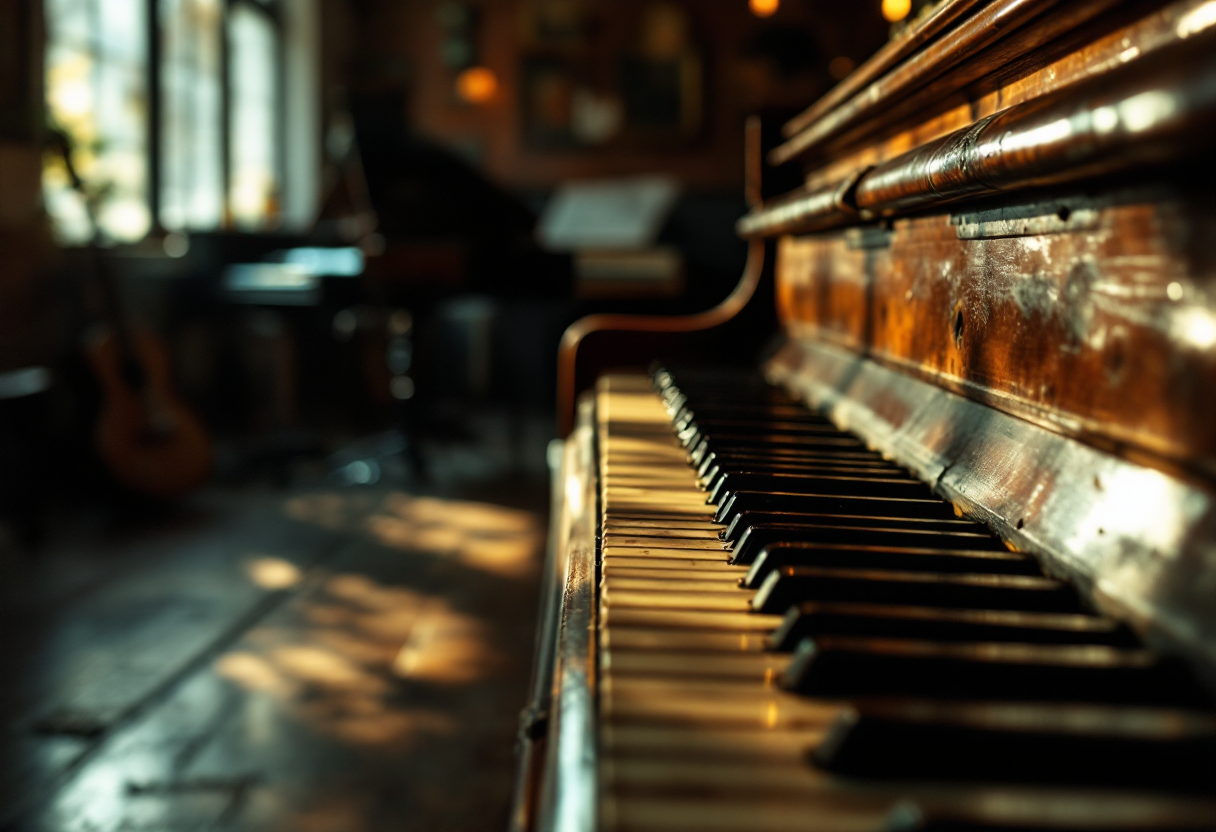 Roosevelt Sykes mentre suona il pianoforte