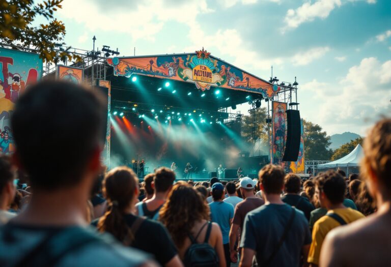 Immagine del festival di Sanremo 2025 con artisti sul palco