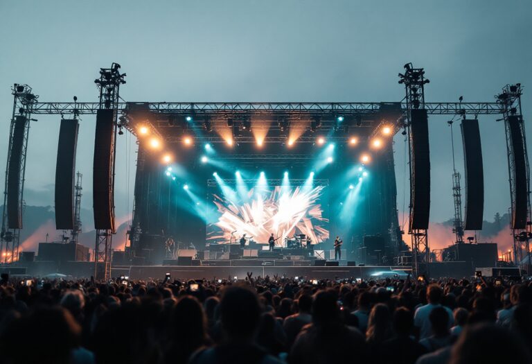 Lazza sul palco durante il tour LOCURA con pubblico entusiasta