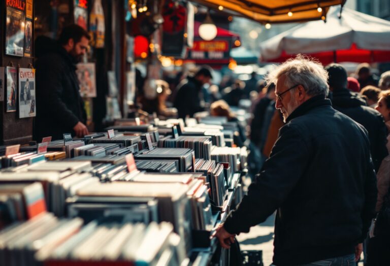 Immagine del Music Day a Roma con vinili e musica