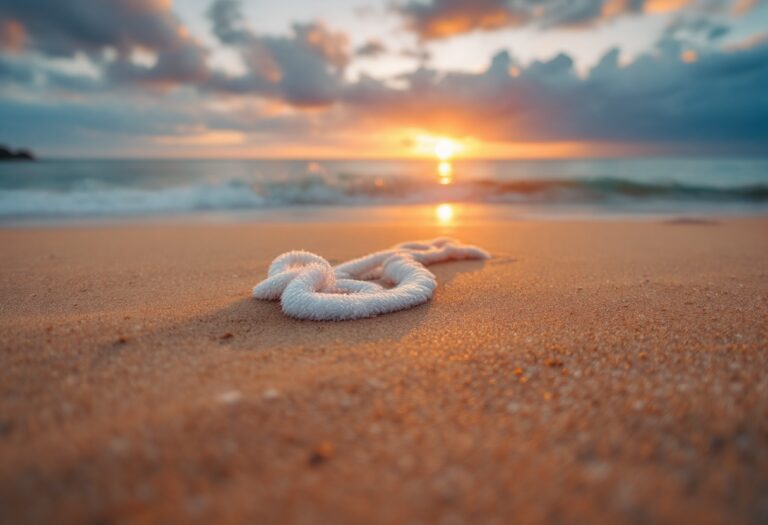 Immagine di una spiaggia tranquilla senza musica ad alto volume