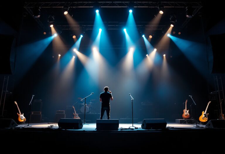 Immagine del 75esimo Festival di Sanremo con artisti sul palco