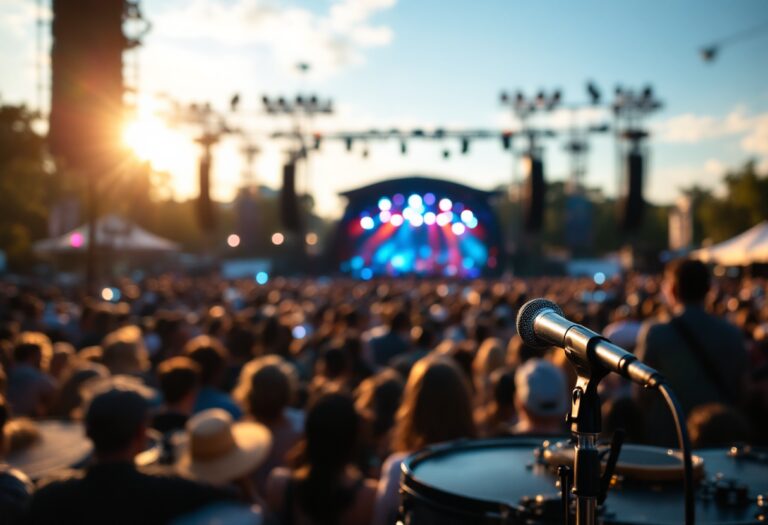 Immagine del Festival di Sanremo 2023 con artisti sul palco