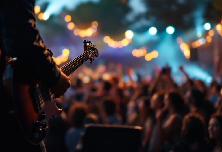 Immagine del Festival di Sanremo con artisti sul palco