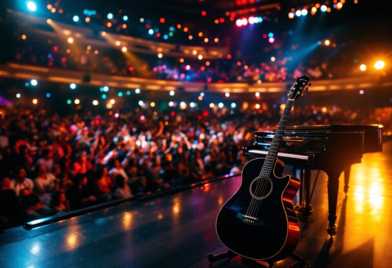 Immagine del Festival di Sanremo con artisti sul palco