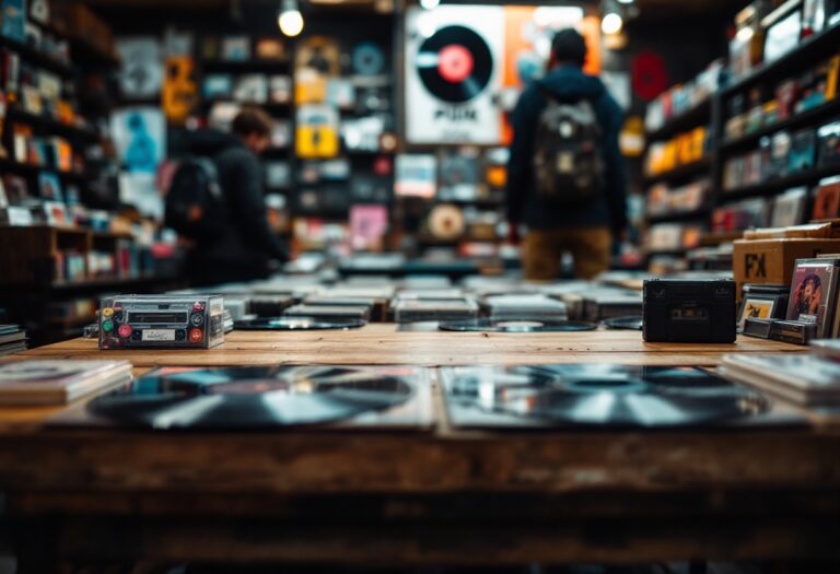 Vinile che rappresenta la storia della musica