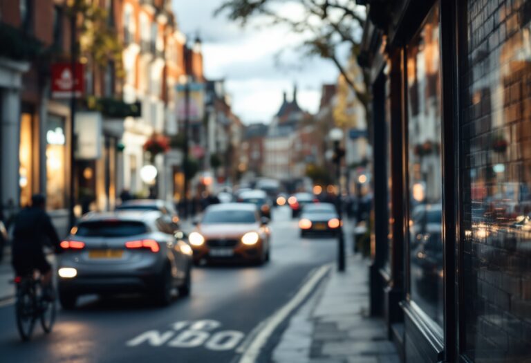 Scena romantica da un film ambientato a Londra