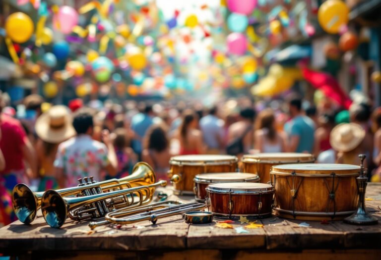 Immagine del Carnevale di Fano con musica e festeggiamenti