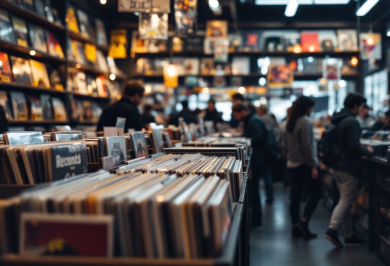 Celebrazione del Record Store Day 2024 con vinili