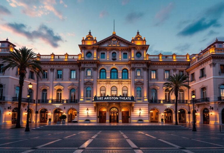 Vista del Teatro Ariston durante il Festival di Sanremo