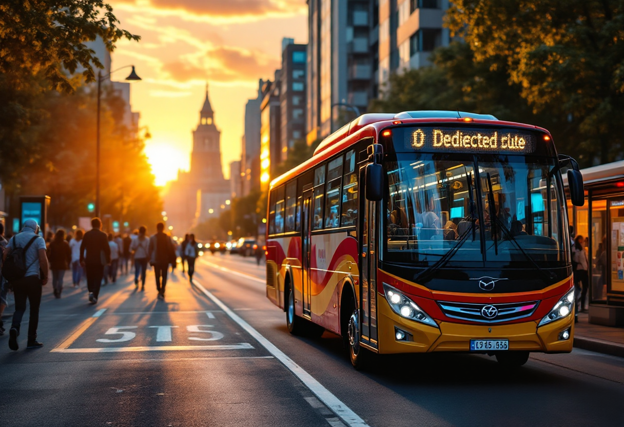 Immagine di un bus diretto ai concerti di 21 Savage